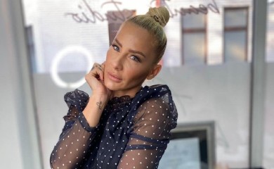OVO SAM JA: Milica Dabović nosi crnu čipku i pink tračice