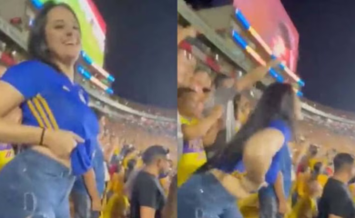 ZANOSNA CRNKA nije za one sa SLABIM SRCEM: Nakon svakog gola voljenog tima pokazivala grudi, klub je kaznio (FOTO)