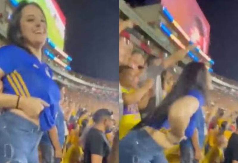 ZANOSNA CRNKA nije za one sa SLABIM SRCEM: Nakon svakog gola voljenog tima pokazivala grudi, klub je kaznio (FOTO)